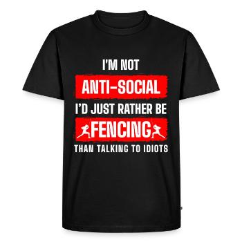 Escrime Combat d’escrime Entraîneur d’escrime - T-shirt Premium bio Homme - noir - Devant - Nico (187cm)