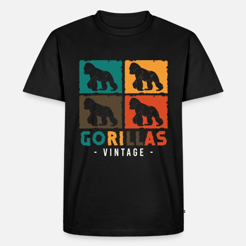 Monkey Training Silverback Zoo - Men's Premium Organic T-Shirt - black