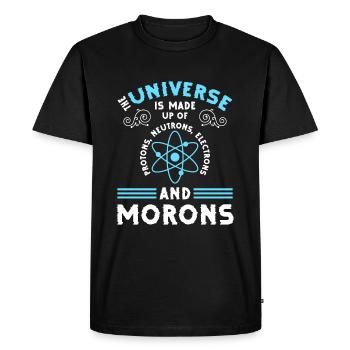 Astronaute astronomie voyage dans l'espace système solaire - T-shirt Premium bio Homme - noir - Devant - Nico (187cm)