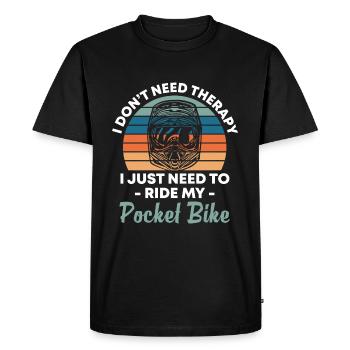 Pocketbike Enduro Motorcyclist Fils - T-shirt Premium bio Homme - noir - Devant - Nico (187cm)