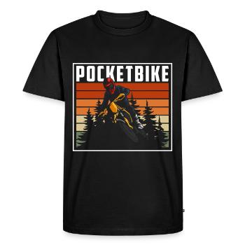 Pocketbike Biker Deux-roues Boue - T-shirt Premium bio Homme - noir - Devant - Nico (187cm)