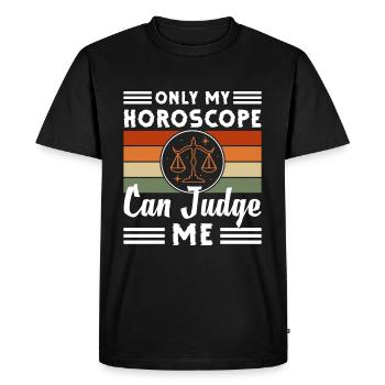 Horoscope d’anniversaire Septembre - T-shirt Premium bio Homme - noir - Devant - Nico (187cm)