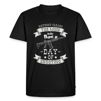 Tir d’arme à feu Du propriétaire de l’arme - T-shirt Premium bio Homme - noir - Devant - Nico (187cm)