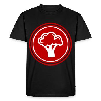 Broccoli Vegetables - Men's Premium Organic T-Shirt - black - Front - Nico (187cm)