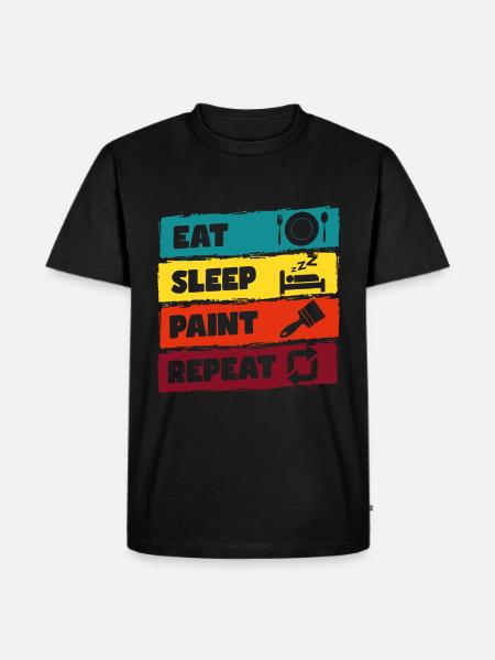 Painter Construction Site Craftsmen - Men's Premium Organic T-Shirt - black