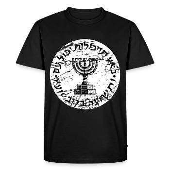 Mossad Israël Renseignement israélien Tel Aviv - T-shirt Premium bio Homme - noir - Devant - Nico (187cm)