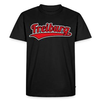 Fribourg Allemagne Ville natale - T-shirt Premium bio Homme - noir - Devant - Nico (187cm)