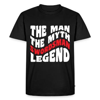 Sabre d’épée - T-shirt Premium bio Homme - noir - Devant - Nico (187cm)