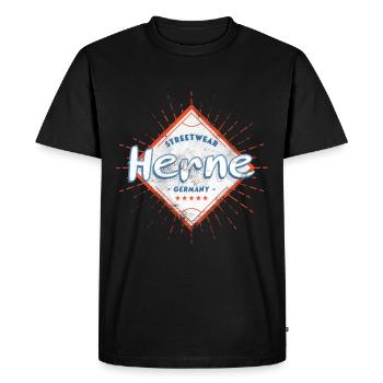 Herne Allemagne Ville Skyline Accueil Amour - T-shirt Premium bio Homme - noir - Devant - Nico (187cm)