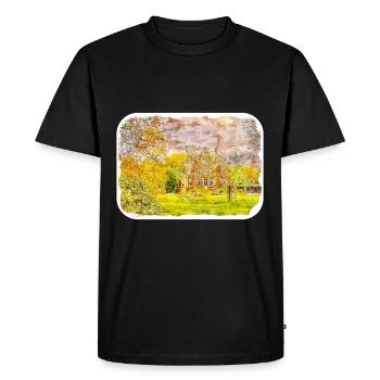 Allemagne Aquarelle Esquisse Dessinée à la main Illustration - T-shirt Premium bio Homme - noir - Devant - Nico (187cm)