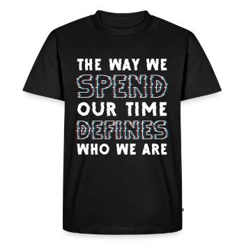 Time Symbol Shape - Men's Premium Organic T-Shirt - black - Front - Nico (187cm)
