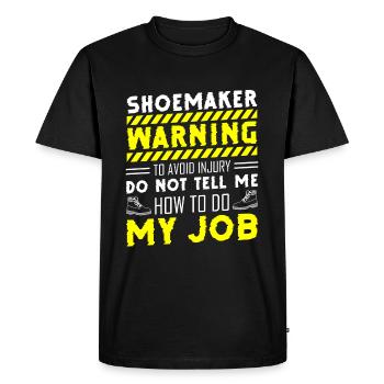 Cordonnier Artisan - T-shirt Premium bio Homme - noir - Devant - Nico (187cm)