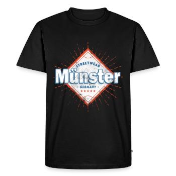 Münster Allemagne Ville Skyline Home Love - T-shirt Premium bio Homme - noir - Devant - Nico (187cm)