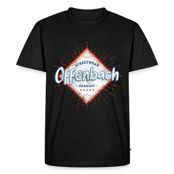 Offenbach Allemagne Ville Skyline Home Love - T-shirt Premium bio Homme - noir - Devant - Nico (187cm)