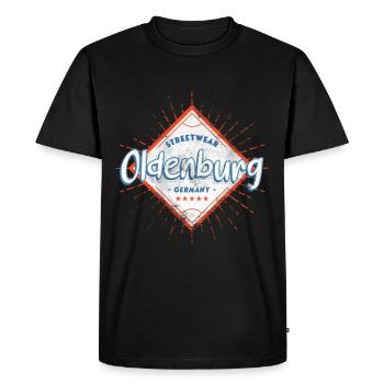 Oldenburg Germany City Skyline Home Love - Men's Premium Organic T-Shirt - black - Front - Nico (187cm)