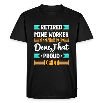 Mineur Occupation Exploitation minière - T-shirt Premium bio Homme - noir - Devant - Nico (187cm)