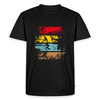 Trottinette freestyle trash art - T-shirt Premium bio Homme - noir - Devant - Nico (187cm)