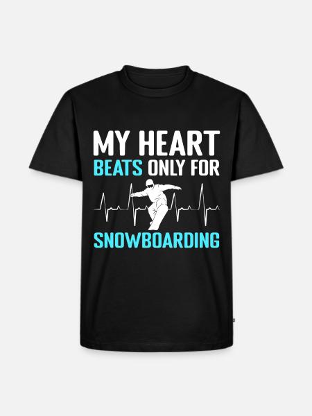 Snowboard Extremsport Boarder - Männer Premium Bio T-Shirt - Schwarz