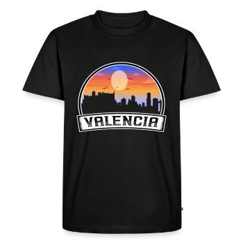 Valencia Venezuela Skyline Vintage Sunset Travel S - T-shirt Premium bio Homme - noir - Devant - Nico (187cm)