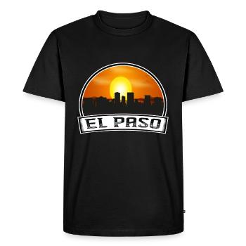 El Paso Texas États-Unis Skyline Vintage Sunset Travel So - T-shirt Premium bio Homme - noir - Devant - Nico (187cm)