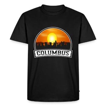 Columbus Ohio États-Unis Skyline Vintage Sunset Travel So - T-shirt Premium bio Homme - noir - Devant - Nico (187cm)