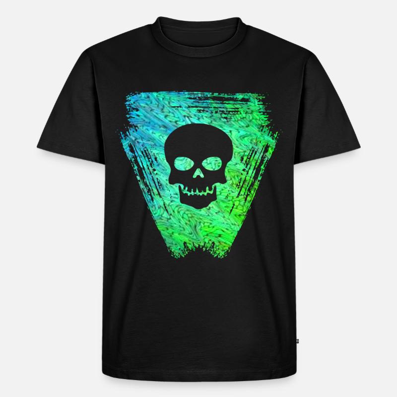 schädel 2 e 5 - Männer Premium Bio T-Shirt - Schwarz
