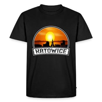 Katowice Pologne Skyline Vintage Sunset Travel Souv - T-shirt Premium bio Homme - noir - Devant - Nico (187cm)