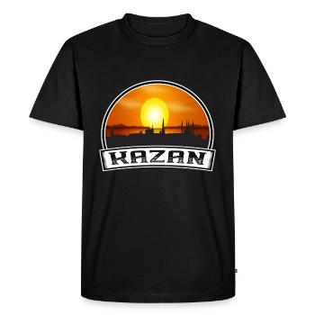 Kazan Russie Skyline Vintage Sunset Travel Souveni - T-shirt Premium bio Homme - noir - Devant - Nico (187cm)
