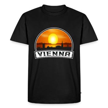Vienne Autriche Skyline Vintage Sunset Travel Souve - T-shirt Premium bio Homme - noir - Devant - Nico (187cm)