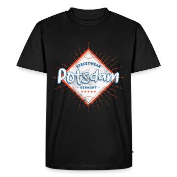 Potsdam Allemagne Ville Skyline Home Love - T-shirt Premium bio Homme - noir - Devant - Nico (187cm)