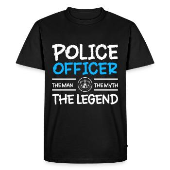 Police Sécurité sur les lieux du crime - T-shirt Premium bio Homme - noir - Devant - Nico (187cm)