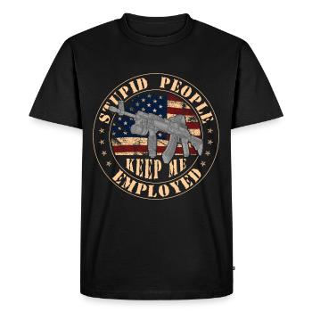 Inspecteur des crimes de police - T-shirt Premium bio Homme - noir - Devant - Nico (187cm)