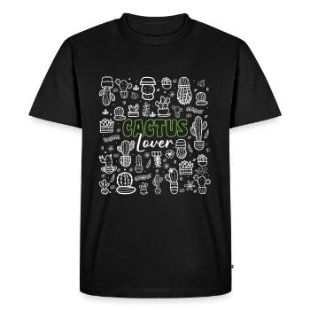Cacti Prickly Garden Humor - Men's Premium Organic T-Shirt - black - Front - Nico (187cm)