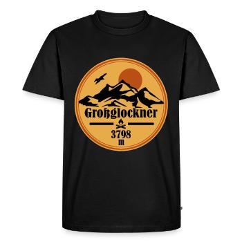 Grossglockner - T-shirt Premium bio Homme - noir - Devant - Nico (187cm)