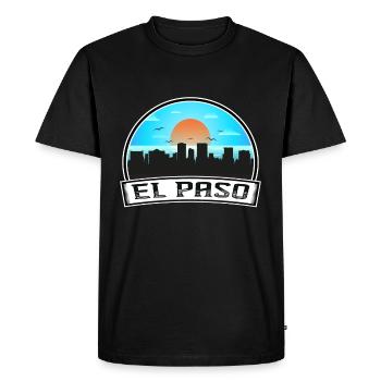 El Paso Texas États-Unis Skyline Vintage Sunset Travel So - T-shirt Premium bio Homme - noir - Devant - Nico (187cm)