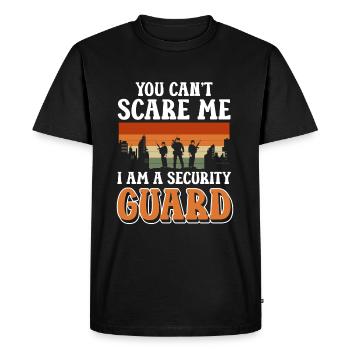 Videur d’agent de sécurité - T-shirt Premium bio Homme - noir - Devant - Nico (187cm)
