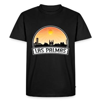 Las Palmas Espagne Skyline Vintage Sunset Travel Sou - T-shirt Premium bio Homme - noir - Devant - Nico (187cm)