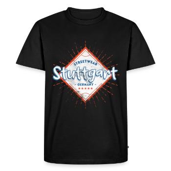 Stuttgart Allemagne City Skyline Home Love - T-shirt Premium bio Homme - noir - Devant - Nico (187cm)