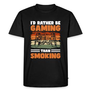 Les non-fumeurs ne fument pas de dépendance - T-shirt Premium bio Homme - noir - Devant - Nico (187cm)