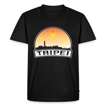 Taipei Taiwan Skyline Vintage Sunset Travel Souven - T-shirt Premium bio Homme - noir - Devant - Nico (187cm)