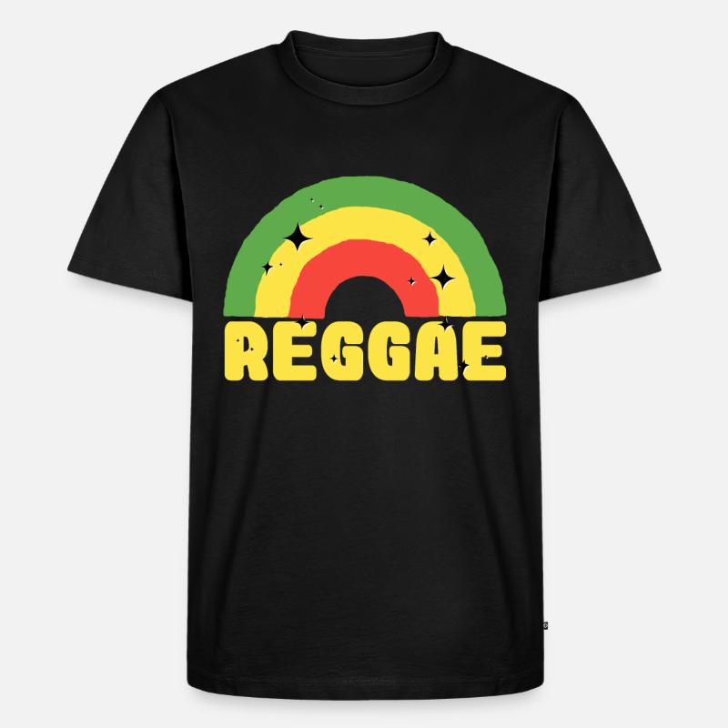 reggae - Männer Premium Bio T-Shirt - Schwarz