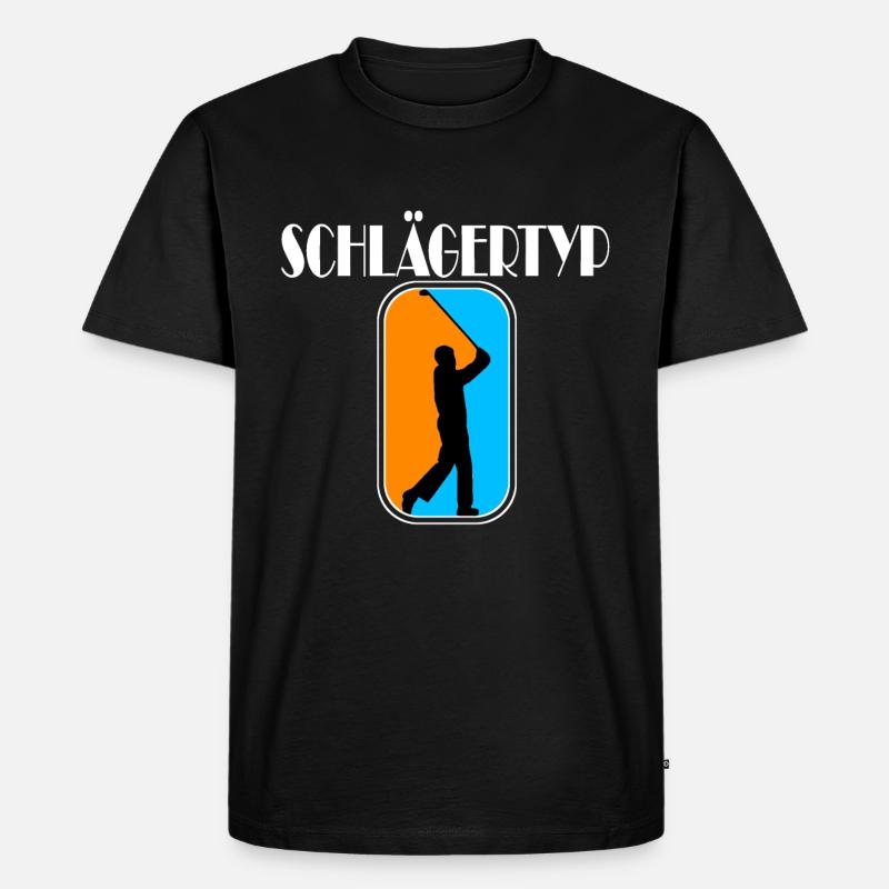 golf schlägertyp Golf - Männer Premium Bio T-Shirt - Schwarz