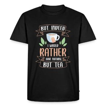 Teacup Grandma Tea Lovers Chamomile Tea - Men's Premium Organic T-Shirt - black - Front - Nico (187cm)