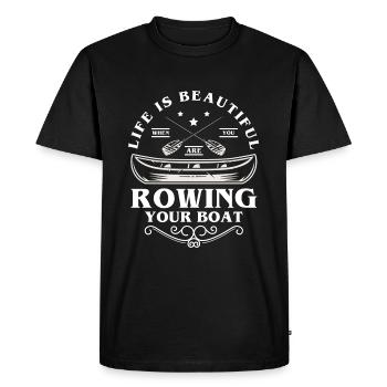 Sports nautiques - T-shirt Premium bio Homme - noir - Devant - Nico (187cm)