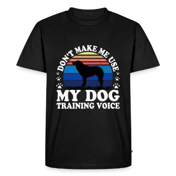 Aidi Dog Silhouette Vintage Sunset for Dog Lovers - Men's Premium Organic T-Shirt - black - Front - Nico (187cm)