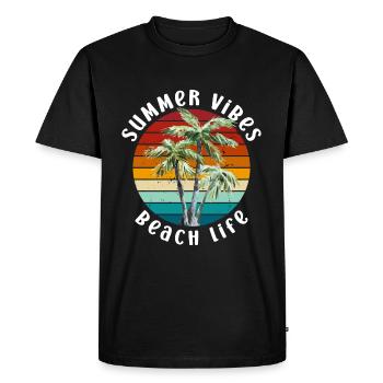 Beach Sea Diving - Men's Premium Organic T-Shirt - black - Front - Nico (187cm)