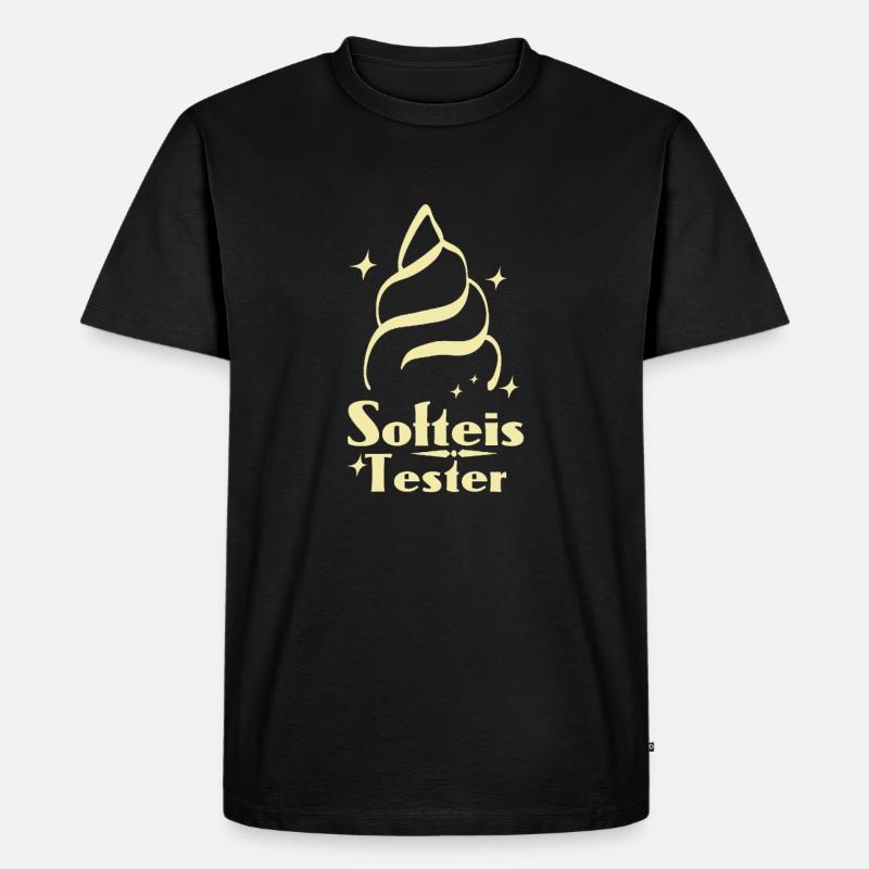 Softeis Tester - Männer Premium Bio T-Shirt - Schwarz