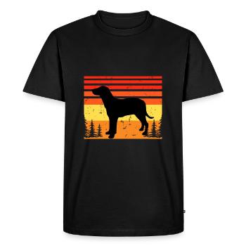 Grand Anglo Francais Blanc Et Noir Dog Lover - T-shirt Premium bio Homme - noir - Devant - Nico (187cm)