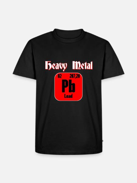 Heavy Metal Blei - Männer Premium Bio T-Shirt - Schwarz