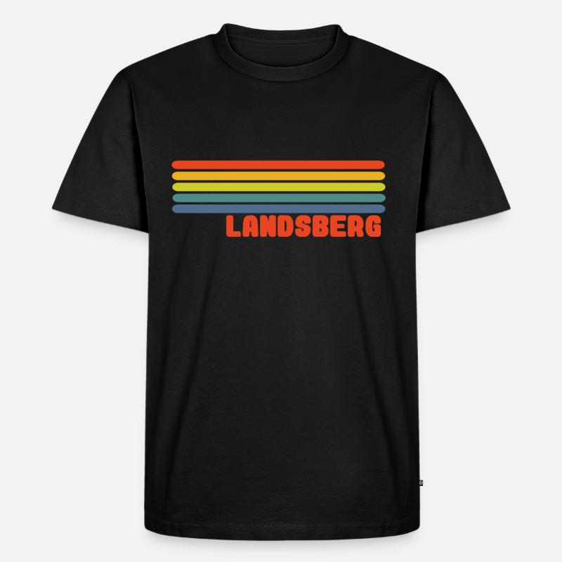 Landsberg - Männer Premium Bio T-Shirt - Schwarz